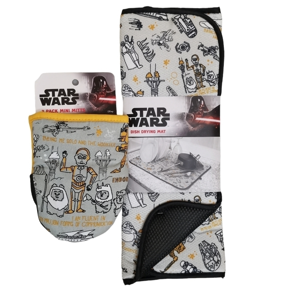 Star Wars‎ C3P0 Drying Mat and Mini Mitts Set - Yellow